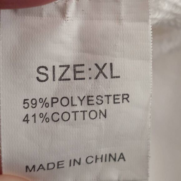 Amazon White Lace Up Hoodie Sz.XL GUC - Picture 5 of 6